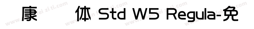 华康华综体 Std W5 Regula字体转换